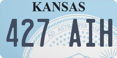 KS license plate 427AIH