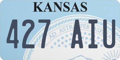 KS license plate 427AIU