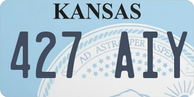 KS license plate 427AIY