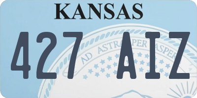 KS license plate 427AIZ