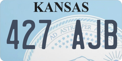 KS license plate 427AJB