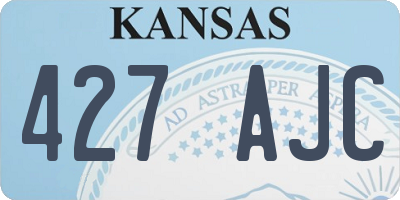 KS license plate 427AJC