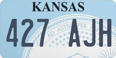 KS license plate 427AJH