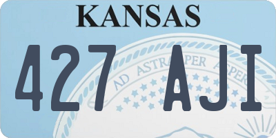KS license plate 427AJI