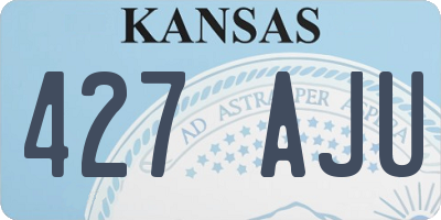 KS license plate 427AJU