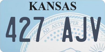 KS license plate 427AJV