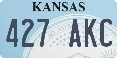 KS license plate 427AKC
