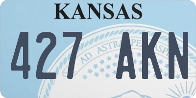 KS license plate 427AKN