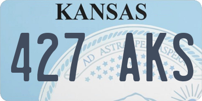 KS license plate 427AKS