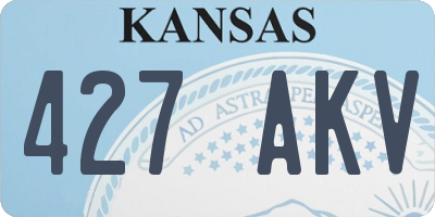 KS license plate 427AKV