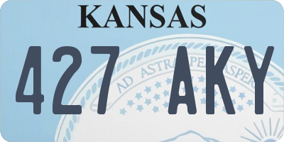 KS license plate 427AKY