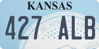 KS license plate 427ALB