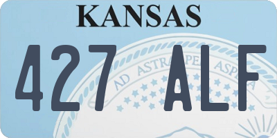 KS license plate 427ALF