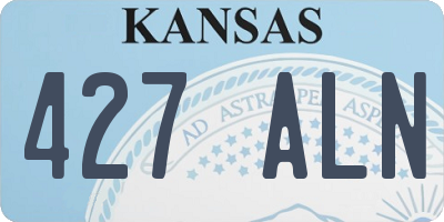 KS license plate 427ALN