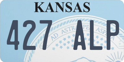 KS license plate 427ALP