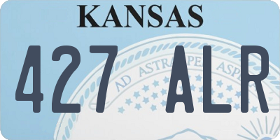 KS license plate 427ALR
