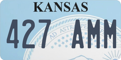 KS license plate 427AMM