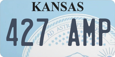 KS license plate 427AMP