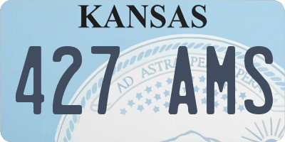KS license plate 427AMS