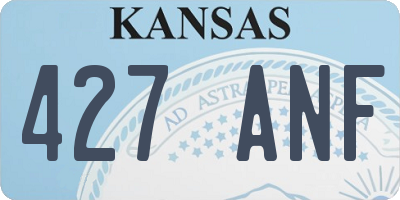 KS license plate 427ANF