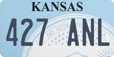 KS license plate 427ANL