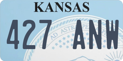 KS license plate 427ANW