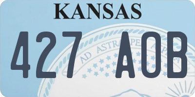 KS license plate 427AOB