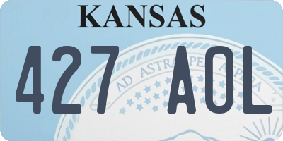 KS license plate 427AOL