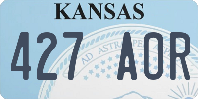 KS license plate 427AOR