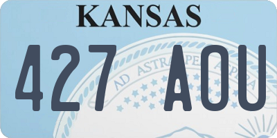KS license plate 427AOU