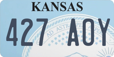 KS license plate 427AOY