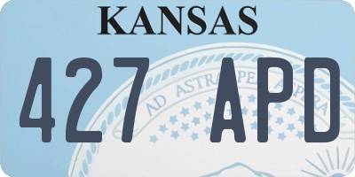 KS license plate 427APD
