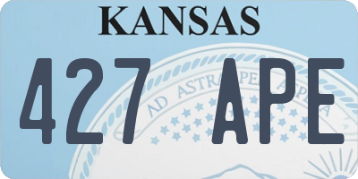 KS license plate 427APE