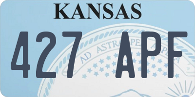 KS license plate 427APF