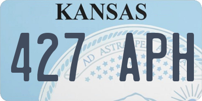 KS license plate 427APH