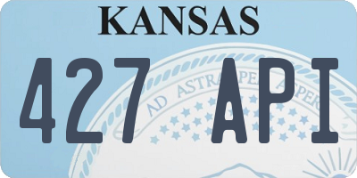 KS license plate 427API