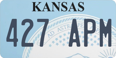 KS license plate 427APM