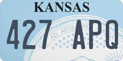 KS license plate 427APQ