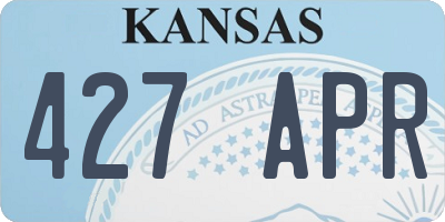 KS license plate 427APR
