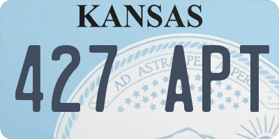 KS license plate 427APT