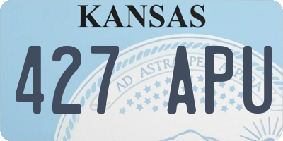 KS license plate 427APU