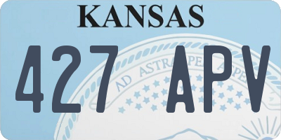 KS license plate 427APV