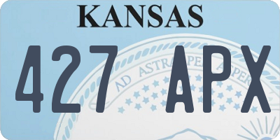 KS license plate 427APX