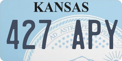 KS license plate 427APY
