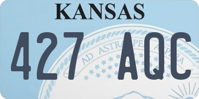 KS license plate 427AQC