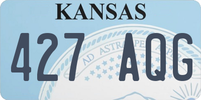KS license plate 427AQG