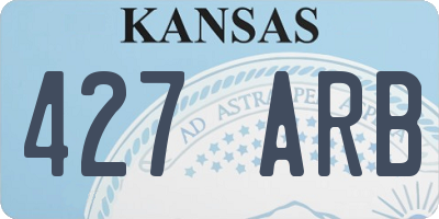 KS license plate 427ARB
