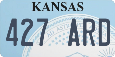 KS license plate 427ARD
