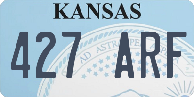KS license plate 427ARF