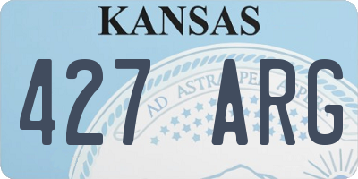 KS license plate 427ARG